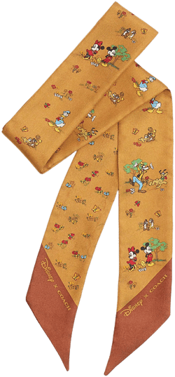 Coach x Disney Mickey Mouse Silk Skinny Scarf