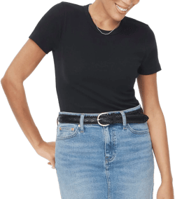 J.Crew Women's Ribbed Crewneck Short-Sleeve Tee