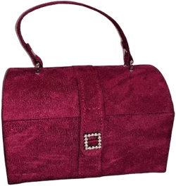Red Suede Jewelry Box Purse