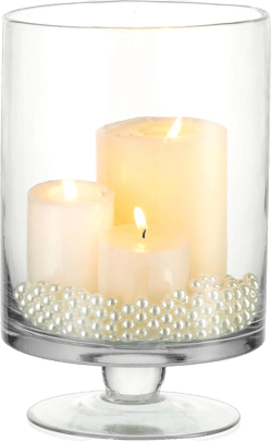 Glass Candle Holder for Pillar Candles - Large Glass Vases for Table Decoration, Clear Hurricane Candle Holder for Wedding Christmas Halloween Party Centerpiece Dining Room Decor, Gifts for Women 1 8.7in H