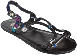 African-Print Leather Sandals