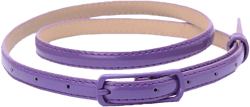Selighting Women's Solid Color Faux Leather Skinny Belts for Dresses (One size, Purple)