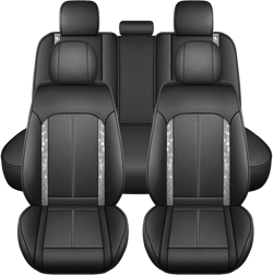 YOTRUTH Bling Car Seat Covers Faux Leather Universal Fit for Women