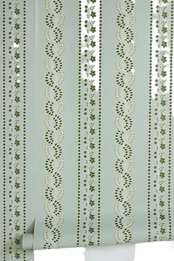 Mitchell Black Botanic Stripe Floral Wallpaper