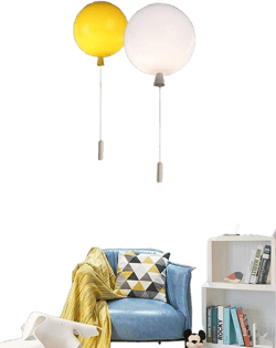Colorful Decorative Balloon Ceiling Light Simple Modern Ceiling Lamp Modern LED Pendant Lamp Balloon Bedroom Ceiling Light for Children's Room Kindergarten-Yellow 8""(Yellow,10""), yanjia2024