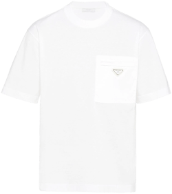 Prada Men's Re-Nylon And Jersey T-Shirt
