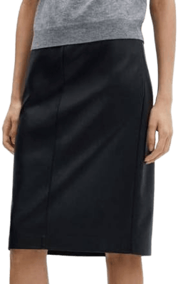 MANGO Women's Leather-Effect Pencil Skirt