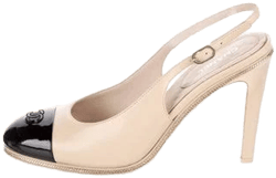 CHANEL Interlocking CC Logo Slingback Pumps