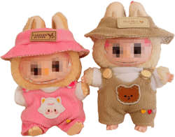 LALAFANFAN 3pcs Doll Clothes (Without Doll),Fits 17cm/6.69in Doll,Cute Doll Clothes Sets,Labubu Clothes Doll,Doll,Labubu,Labubu>Doll,Clothes For Labubu,Labubu Doll Clothes