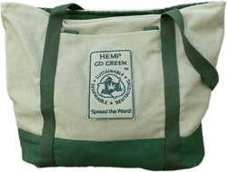 Hemp Go Green Heavy-Duty Zippered Tote Bag