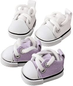TOARGONA Shoes for Labubu (White+Purple)