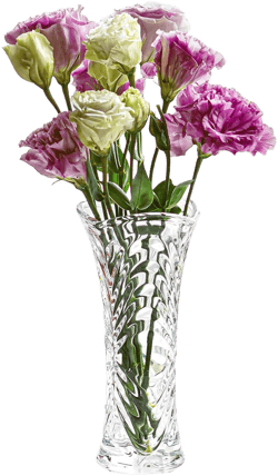 Transparent Glass Vase for Flowers -6.5inch Crystal Flower Vase for Centerpieces Home Decor Gift for Mom Women