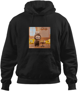 Labubu The Monsters Zimomo Hoodies in Black for unisex