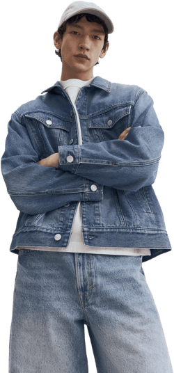 H&M Men's Loose-Fit Denim Jacket