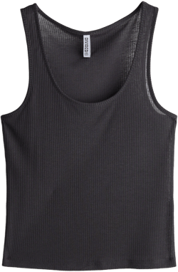 H&M Ladies Sheer Ribbed Tank Top