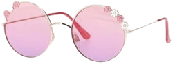 Justice Round Frame Flower Accent Sunglasses