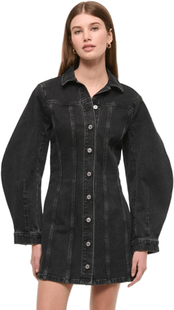Abercrombie & Fitch Women's Barrel Sleeve Denim Shirt Dress