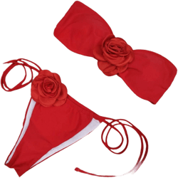 Strapless Flower Bikini Top