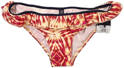Kardashian Kollection Bikini Womens Xl Red Yellow Ruffle Trim Bottoms
