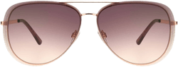Sofia Jeans by Sofia Vergara Women's Aviator Rose Gold Sunglasses