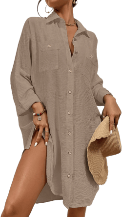 Women's Modern Swimsuit Cover Up Blouse