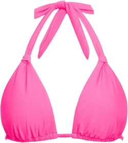 Women's Triangle String Halter Bikini Top