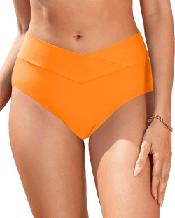 Women's High Waist V Cut Full Coverage Bikini Bottom