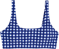 Gingham Women's Scoop Neck Bikini Top