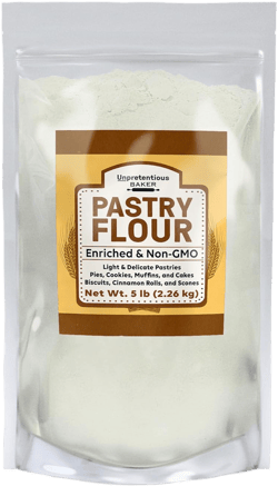 Unpretentious Pastry Flour, 5 lb, Non-GMO, Great for Flaky Pastries, Pies, Muffins, & Biscuits 5 Pound