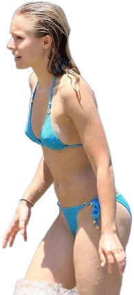 A Kristen Bell In Blue Bikini Photo Print