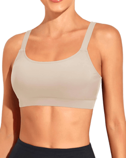 Tempt Me Women's Scoop Neck Sports Bra Bikini Top