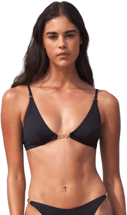 Etam Maillon Triangle Bikini Top with Jewel Details