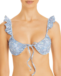 Frankies Bikinis Birdie Ruffle Bikini Top