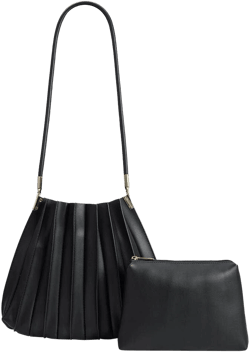 Melie Bianco Carrie Pleated Shoulder Bag
