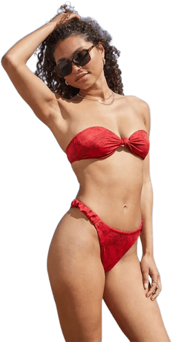 Simone Women's Shine Scrunch Bikini Bottom