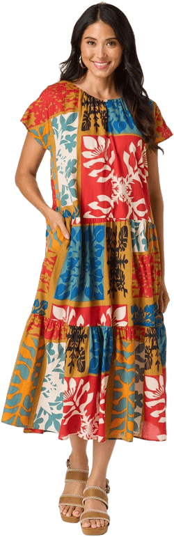 Patchwork Cotton Dress