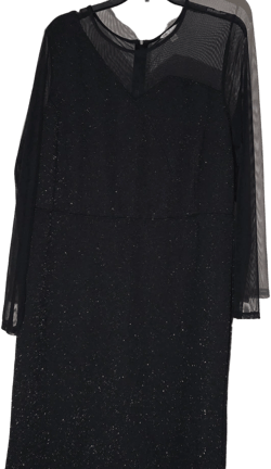 Cato's Elegant Sheer Sleeve Dress