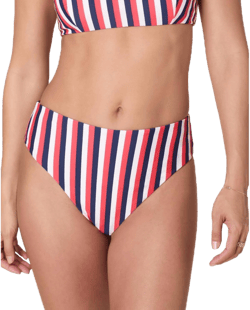 Americana Stripe Women's 90s High Waisted Cheeky Bikini Bottom