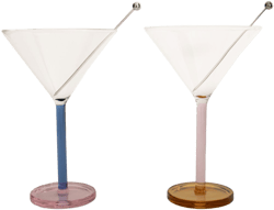 Piano translucent cocktail glasses (set of two)