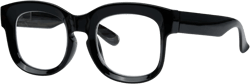 Eyekepper Large Frame Glasses for Women Reading - Oversize Reading Eyeglasses Readers - Black Black 1.5 Diopters