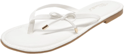 Women's Microfiber Leather Comfort Foam Rhinestone Glitter Sparkly Flip Flop Sandals