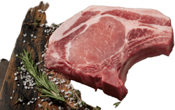 Salutem Vita - Bone-In Pork Loin Chop Center Cut, 5.2 lb (actual weight may vary within 5%)