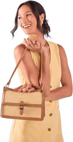 Sofia Straw Shoulder Bag