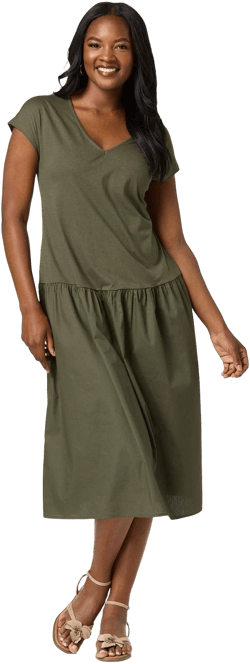 Low Waist Side Pocket Dress