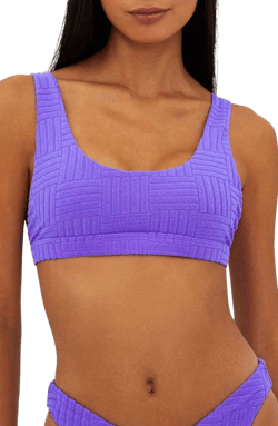 BEACH RIOT Women's Peyton Ribbed Bikini Top