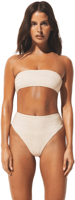Skims Women's High-Waisted Crocodile Print Bikini Bottom