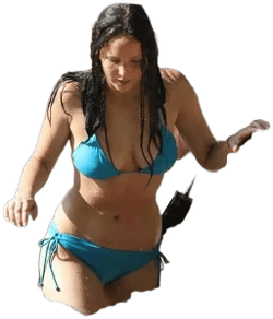 Jennifer Lawrence Blue Bikini Picture