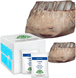 Salutem Vita - Lamb Rib Rack Frenched, 1.5 lbs. (actual weight may vary within 5%) - Pack of 2