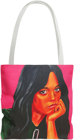 Jenna Ortega from Wednesday Art Tote Bag