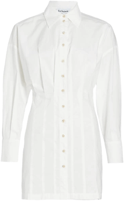 en Saison Women's Abby Cotton Pleated Shirtdress
